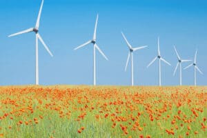 Les éoliennes comme énergie renouvelable.