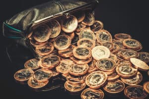 Porte-monnaie noir pour un remboursement des aides de l'ANAH.